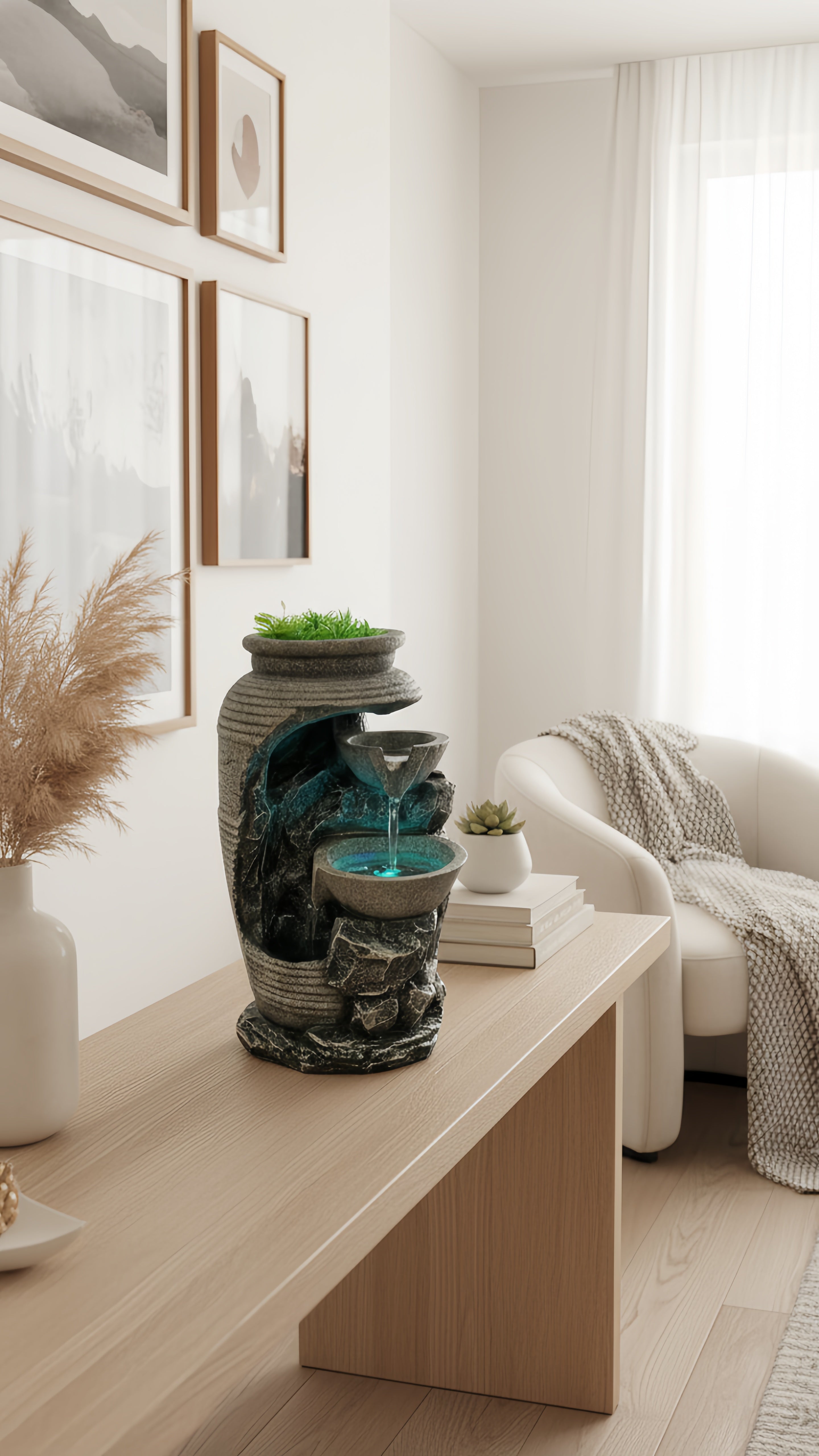 Fontaine d’Intérieur Élégante - Évasion Quotidienne avec Ambiance Naturelle